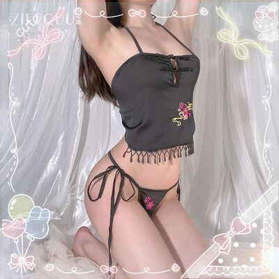 taobao agent Classic underwear, dudou, sexy uniform, clothing, pijama, set, backless