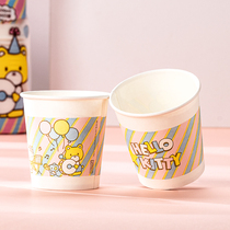 Hello Kitty disposable paper cup thickened trumpet business drinking cup cute creative tea cup 60
