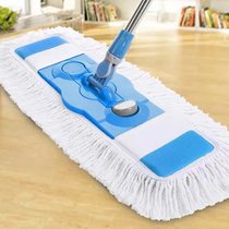 Mop flat mop can replace cloth large 65cm household powerful mop extended cotton thread stainless steel dust push mop