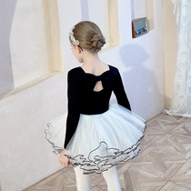 Children Dance Suit Autumn Winter Long Sleeves Black Girl Ballet Dresses Dress Toddlers Practice China Dance Dresses