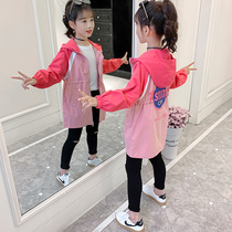 Girl autumn windbreaker coat coat 2021 new spring and autumn winter Korean girl foreign style Net Red childrens coat