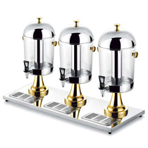 Cross-border supply of stainless steel juice PC transparent visual material restaurant commercial large-capacity buffet milk tea bucket