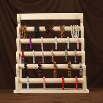Solid wood bracelet rack large-capacity storage jewelry rack hanging bracelet rack head rope display jewelry display rack bracelet rack