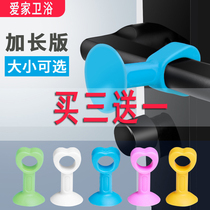  Silicone door stopper household bathroom door stopper punch-free anti-collision pad Toilet door handle plastic floor suction door touch buckle