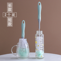 Cup brush No dead angle Long handle Hard wool glass feeding bottle brush No dead angle washing cup God Instrumental Tea Cup Cleaning Brush Suit
