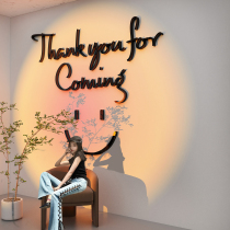 Net Red Punch Card Photo Area Arrangement Clothing Props Milk Tea Shop Wall Deco Coffee Direct Podcast Background Door Stickers