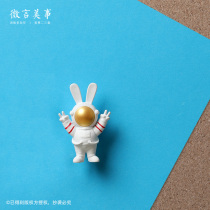 Long-eared rabbit astronaut pushpin cartoon cute rabbit Cork plank decoration nail optional strong magnetic buckle magnet