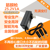 Lithium battery 24V charger wire relaxer charging fascia gun 25 2V1A charging 25 2v Motor case muscle