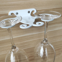 304 stainless steel creative wine glass rack Upside down hanging wine glass rack European bar goblet can be installed in shades of S-shaped