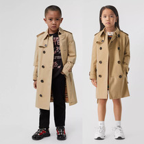 Boys windbreaker coat British style spring new girl middle child cotton windbreaker children long coat tide