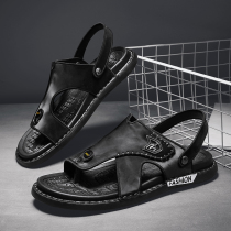 Sandals mens 2022 new summer breathable Soft bottom Drive 100 External Wear and Wear Dual-use Beach Shoes Mens Slippers