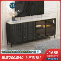Light luxury rock board TV cabinet Ultra-thin high simple modern bedroom storage cabinet Bed end locker dresser one