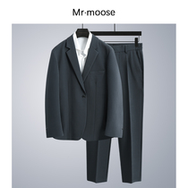 Early autumn suit suit mens Korean version of the grooms wedding dress handsome formal business light luxury suit three-piece tide