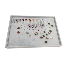 Ice velvet jewelry display tray stud earrings storage props 600 bit ear Nail Box drawer finishing