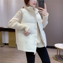 Autumn and winter students large size short waistcoat jacket female vest jacket thick loose waistcoat men wear