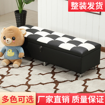 Long strip sofa stool physical doll storage box storage doll collection box with lock sofa