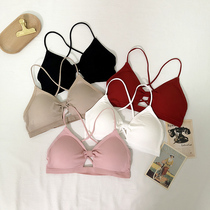 Spring Korean version without steel rings gathered without traces on top of the beauty back wrapped chest bandeau bottomed camisole underwear top female