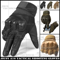 American TD seal tortoise armor tactical gloves field riding mountaineering fight gloves can touch screen black
