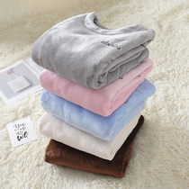 Ladies autumn winter homewear tops flannel pajamas tops plus plush thick coral fleece warm tops fairy shirts
