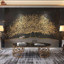 18D bamboo wood fiber integrated wall panel Net red modern Chinese light luxury super floating sofa TV background Wall Wall wall panel
