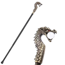 Gentleman old man British crutch theater stage performance film and television props Dragon scepter metal alloy civilized stick
