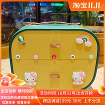 Japanese gp childrens headwear storage box baby dressing and finishing female cartoon hair accessories rubber band multi-layer jewelry box