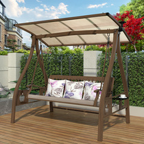 Outdoor swing terrace cast aluminum double three-person rocking chair balcony garden hanging chair outdoor courtyard swing home swing Qianqiu