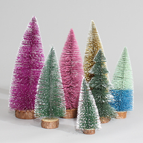 30cm flocked mini Christmas tree decoration white pine needle tree desktop decoration Christmas decoration supplies