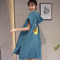 Japan JULIPET can be worn and wrapped in bath towels full-length cloak skirts womens summer household quick-drying bathrobes bath skirts yukata