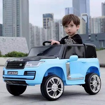 Childrens electric car four-wheeled remote control car with push rod toy car can sit on the hand to push the baby male and female children stroller