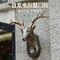 Self-generating horse head doorbell wireless home battery-free long distance intelligent waterproof Villa remote control electronic pager