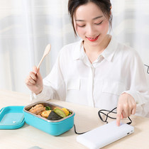 USB car household lunch box 12v stainless steel 304 liner heating lunch box household plug electric heating lunch box portable