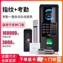 Fingerprint access control system set double door credit card lock Door ban all-in-one machine Iron door access control lock Glass door password lock