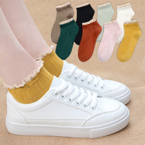 Pile socks children cute thick cotton Japanese Korean version of cute lace lace mid-tube socks ins Street