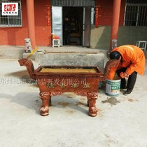 Zhengzhou outdoor with a burning incense utensil temple Ancestral Hall Temple Iron burning incense stove cast iron and a large incense stove with ear tripod