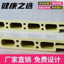 Wood-wood fiber integrated wall panel waterproof and moisture-proof and environmentally-friendly fast loading ceiling pvc protective wall panel decoration background wall buckle plate