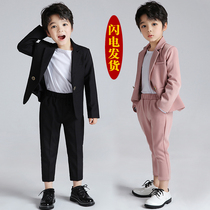  Boys black suit suit three-piece spring and Autumn childrens casual small suit handsome flower girl wedding boy dress