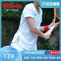 wilson tennis suit summer round neck short sleeve T-shirt womens sportswear top breathable quick-drying moisture absorption
