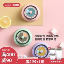 Kawashima Uk Refrigerator Magnetic Suction Timer Kitchen Alarm Clock Reminder Mechanic Timer Students Learn Self-discipline Theorizer
