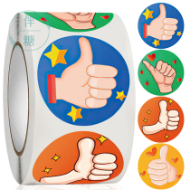 Encourage Reward Sticker Kindergarten Label Sticker with Praise Gesture for Praise Sticker Children Elementary School Students Excellent