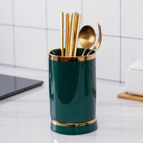 onlycook Kitchen chopstick holder Ceramic chopstick cage Household chopstick holder Chopstick bucket shelf Storage box Drain chopstick basket