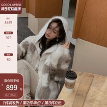 COCO Fur Autumn and Winter admission ticket Entry-level Toka~Imported Toka fur one-piece fur coat