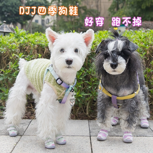 DJJ Dog Shoes fokwow щенки анти -оф -подготовленные туфли, маленькая собака Тедди Барнари Шерри Специальная обувь