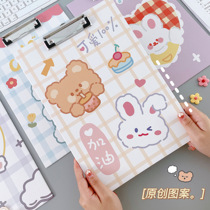 Cartoon a4 document board clip student exam writing pad large paper splint cute folder office stationery