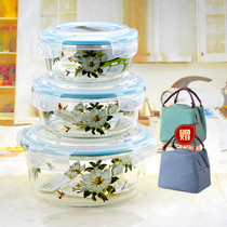 South Korea microwave oven heated glass lunch box office workers warm meal student fruit lunch box fresh special bowl