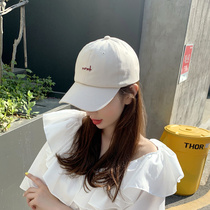ins baseball cap womens Korean version of the simple letter cap Japanese wild sun visor tide hip hop hat men