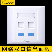 CNCOB double hole panel telephone network Panel Network panel double port RJ45 module Information Panel PC material