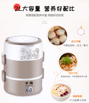 Electric lunch box heat preservation can be inserted into electric heating self-heating cooking hot rice artifact with rice pot bucket office workers portable Bento