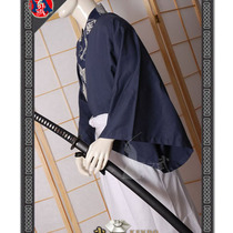 (Tian Zhi Wu) Crane Shadow pattern traditional samurai suit jacket gray cotton splicing kendo supplies