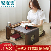  All solid wood Japanese-style simple burning Tung wood tatami table Bed computer table Bay window Chinese school table Floor coffee table Long table